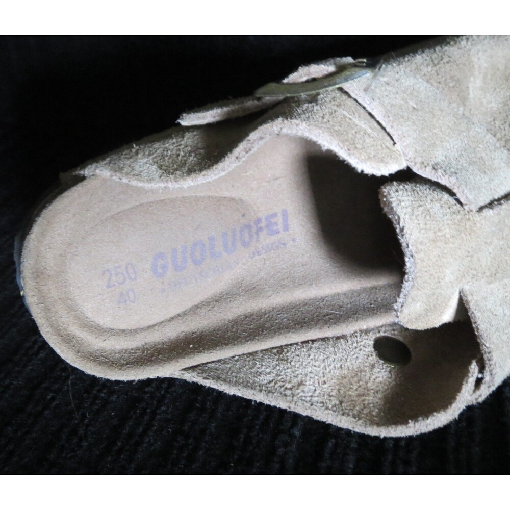 Guoluofei Deutschland Design Clogs Mules 40 - Women Size‎ 9-9.5 Brown Leather - Picture 4 of 7